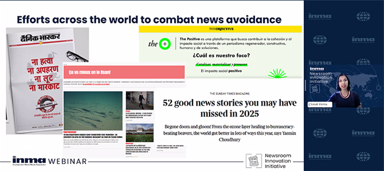 News media organisations around the world are trying to offset news avoidance by balancing negative news with positive, uplifting content.