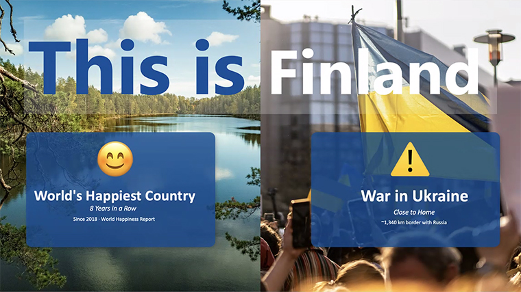 Although it has been named the Happiest Country in the world for the past eight years, Finland’s news environment is largely shaped by nearby conflict.