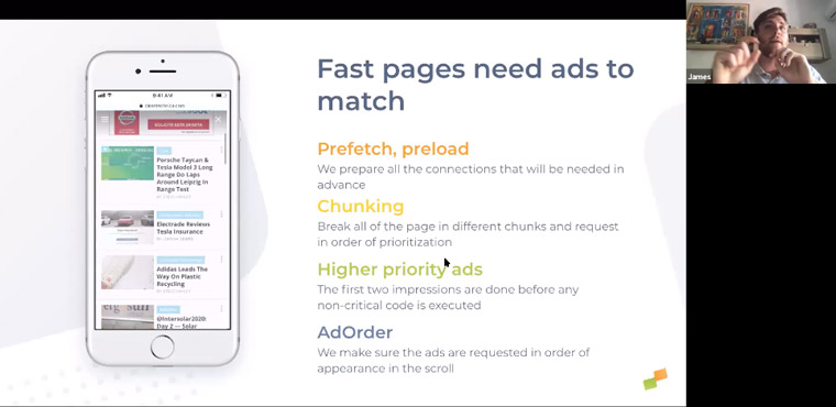 Fast Web site pages need ads to match.