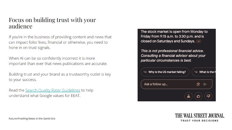 In the age of AI, publishers must strive to be more trustworthy and accurate to build trust with audiences.