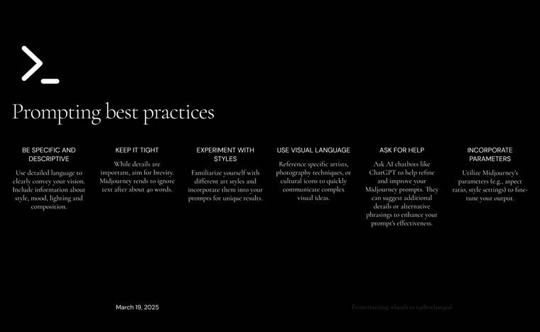 Since AI output is only as good as the input it receives, learning to write a strong prompt is crucial. 