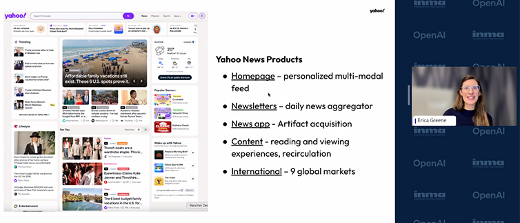 Yahoo’s news products take many forms and rely on AI-driven personalisation.