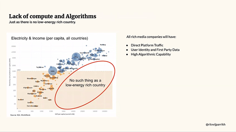 Parrikh argued that there will be no rich media company without heavy use of algorithms.