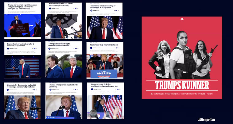 Analytics showed that women had less interest in stories about Trump, so Aftenposten adjusted its coverage accordingly.