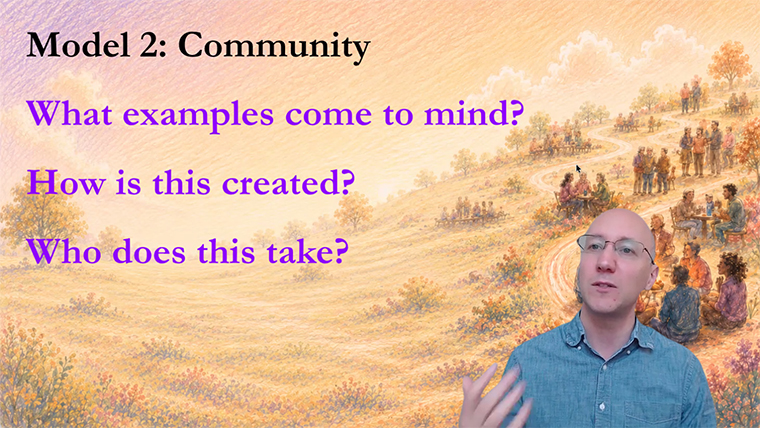 The second viable model for the future is the community model, which creates a strong connection between the brand and its audience.