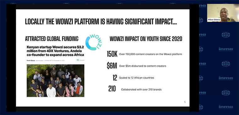 The Wowzi platform has grown to include more than 150,000 content creators across Africa.