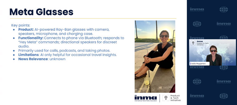 During this week's Webinar, Product Initiative Lead Jodie Hopperton shared some of the new AI technology being released, including Meta's Ray-Ban glasses.