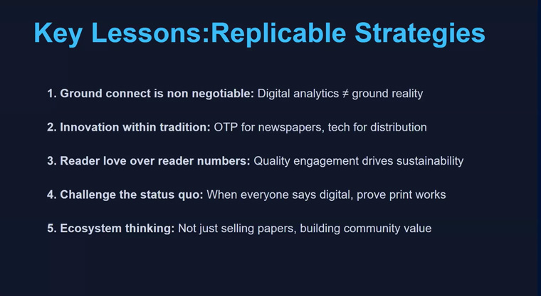 Dainik Bhaskar Editor Vineet Sharma shared key lessons with Webinar attendees.