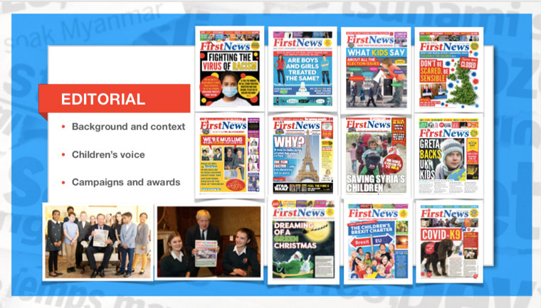 First News' editorial strategy is to provide background and context to help children understand the news.