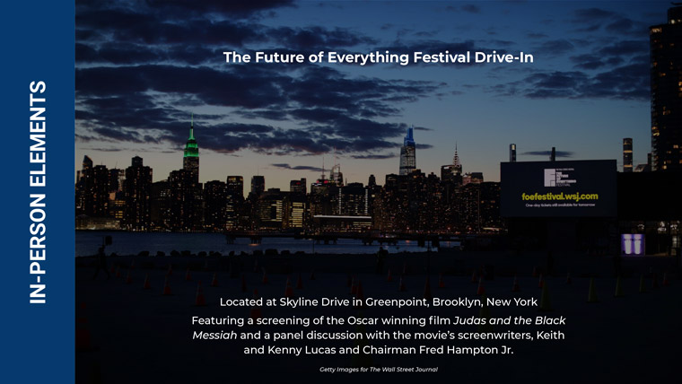 WSJ's The Future of Everything Festival included a drive-in theatre component to bring in-person experiences.