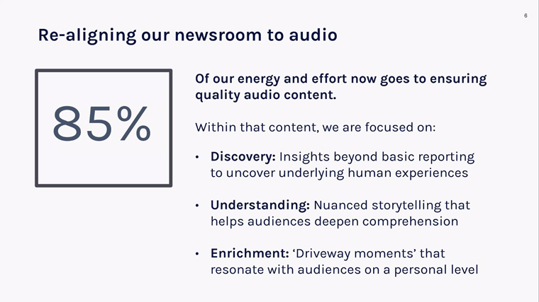 WAMU now puts 85% of its effort into creating quality audio content.