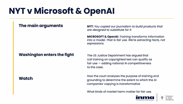 A look at the case between The New York Times versus Microsoft and OpenAI.