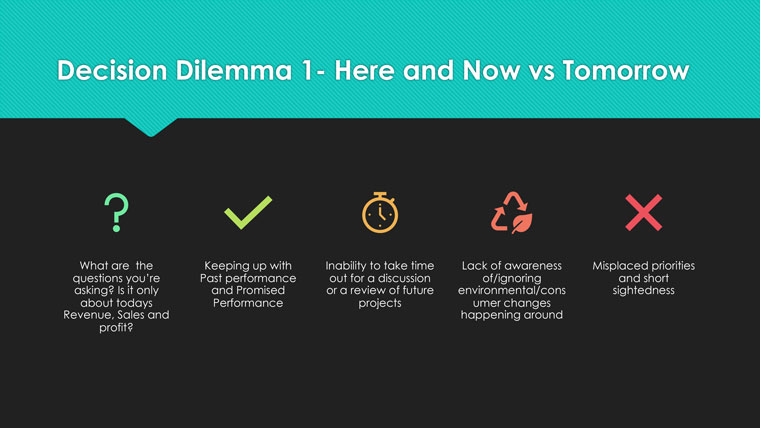 The dilemma between the "here and now" and planning for the future is a major challenge CEOs face in transforming their organisations.