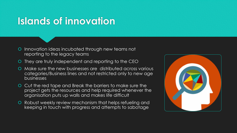 Building islands of innovation is one way HT Media has seen success with new business development.