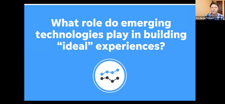 Kris Barton of Gannett shared ways the company is using technology to create immersive user experiences.