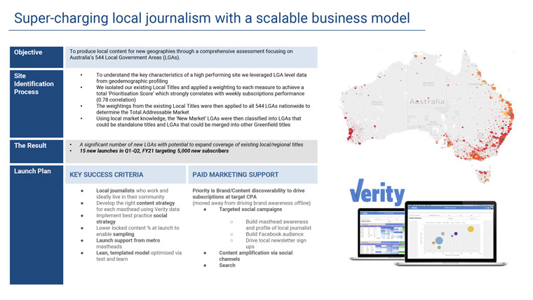 News Corp Australia is heat mapping the country for market opportunities for digital-only publishing.