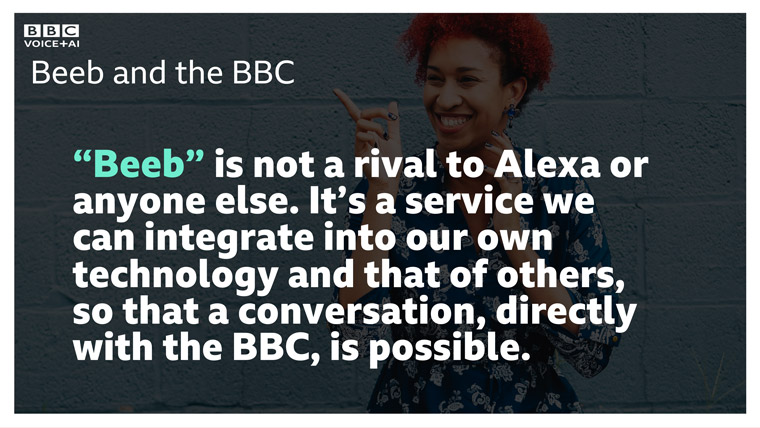 Introducing Beeb, the new voice AI assistant from the BBC.