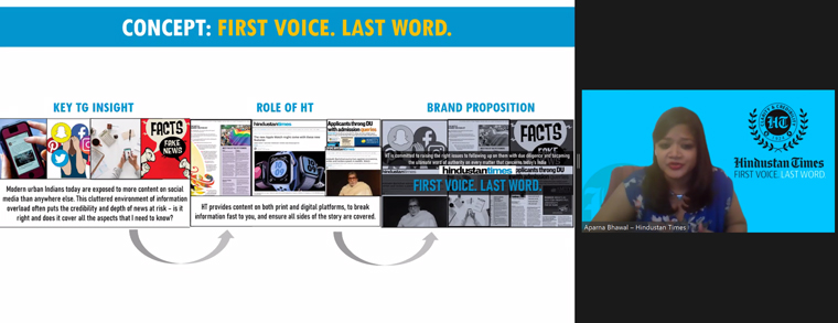Aparna Bhawal, vice president/marketing for Hindustan Times, explained how the company tried to keep Millennials engaged.