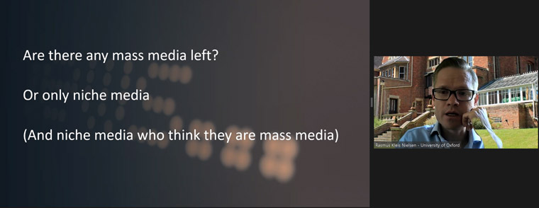 Research about how readers spend their time with all types of media puts into question whether mass media exists, Nielsen said.