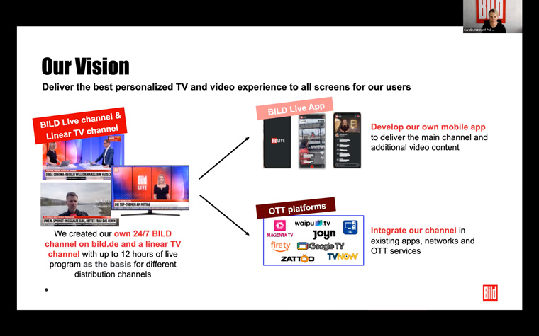 Carolin Hulshoff Pol, managing editor at Bild, shared the company's vision for its video platforms.
