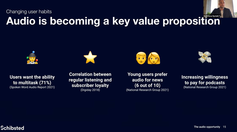There are many audio opportunities for media companies.