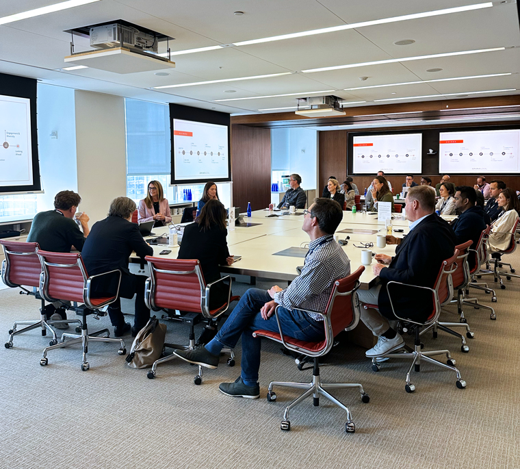 INMA study tour participants visited Advance Local's headquarters Manhattan this week.