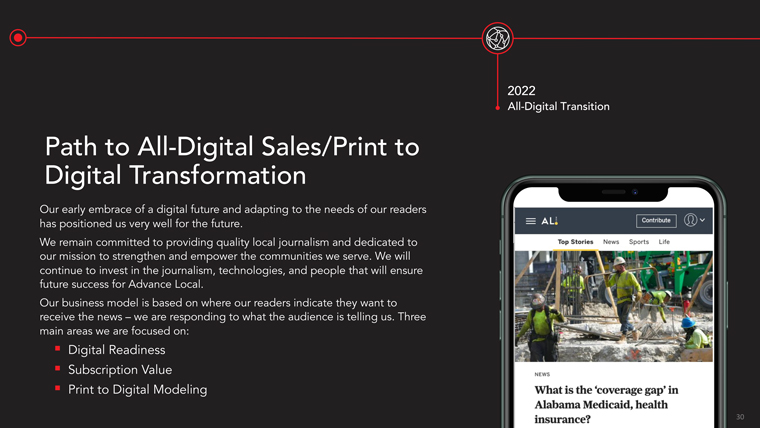Advance Local executives explained the company's digital-only decisions and future.