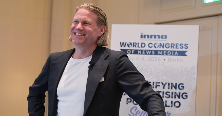 Bonnier News Sales Director Paul Brandenfeldt at the Friday seminar.