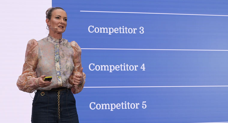 Pippa Leary, managing director and publisher of free news and lifestyle at News Corp Australia, speaks in Berlin.