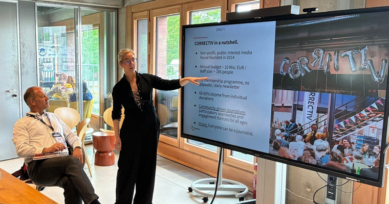 Anette Dowideit, editor-in-chief of Correctiv, shares the history and strategy of the company.
