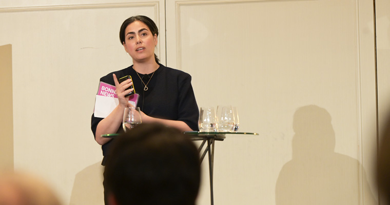 Dilem Güler, director of business development and digital transformation at Bonnier News, speaks during the Subscription Growth Seminar.