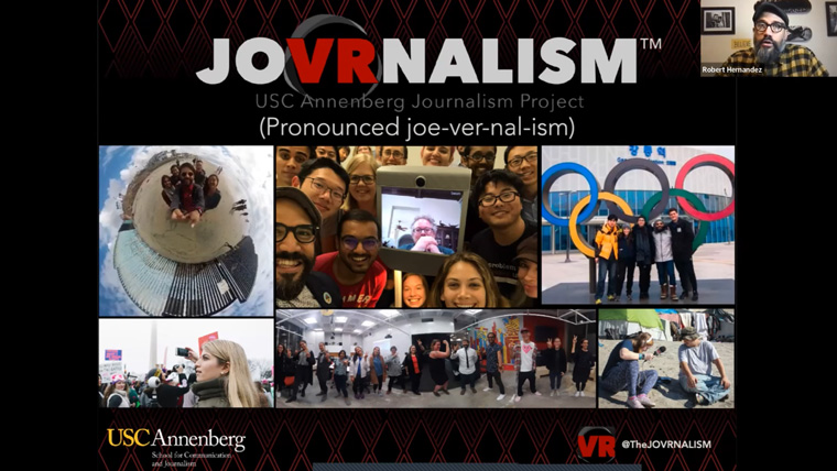 Robert Hernandez and his Jovrnalism team of students at USC create prototypes of XR experiences.