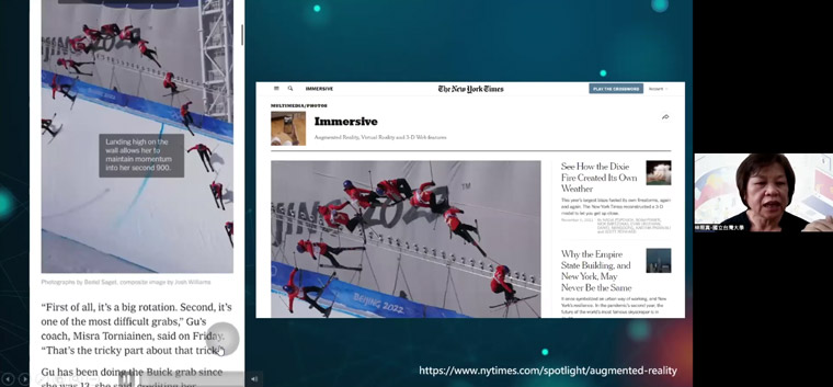 AR has been used in news for some time, but the topics to which it applies are expanding, Chao-Chen Lin, professor at National Taiwan University, said.