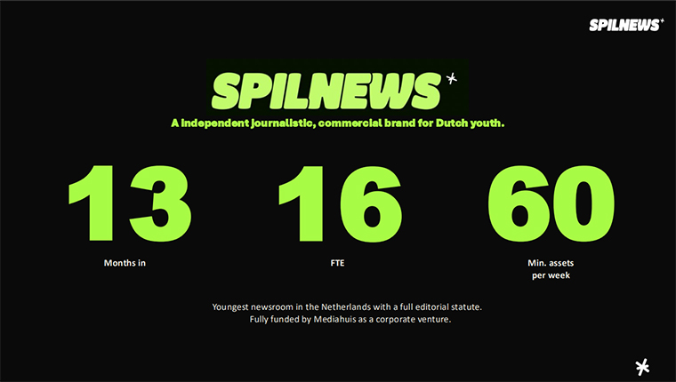 In just 13 months, Spilnews has built out its newsroom and produces a minimum of 60 assets a week — with the youngest newsroom in the Netherlands.