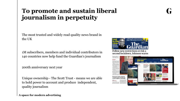 The Guardian is the most widely read, and the most trusted, news brand in the U.K.