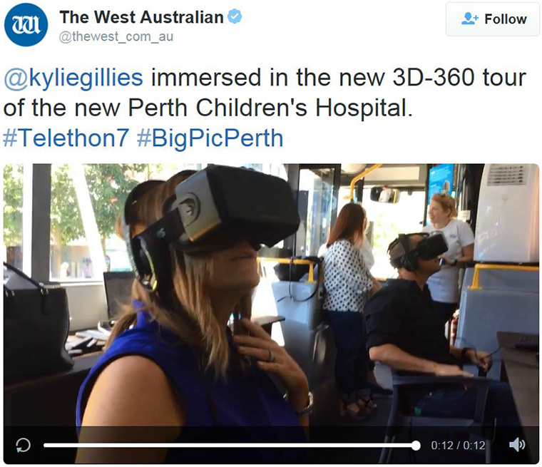 As part of the advertising campaign, the virtual reality experience was made available to the public.