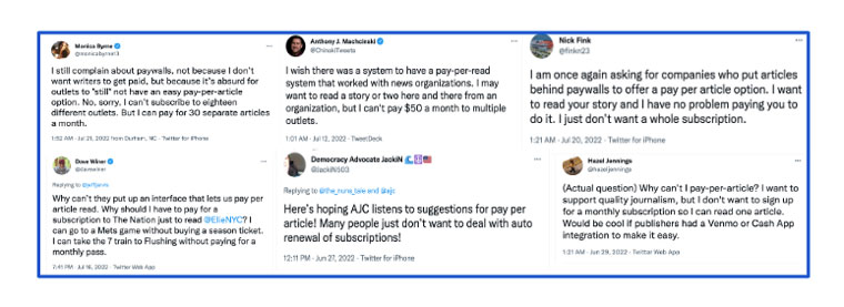 People are willing and eager to pay per article or piece of content.