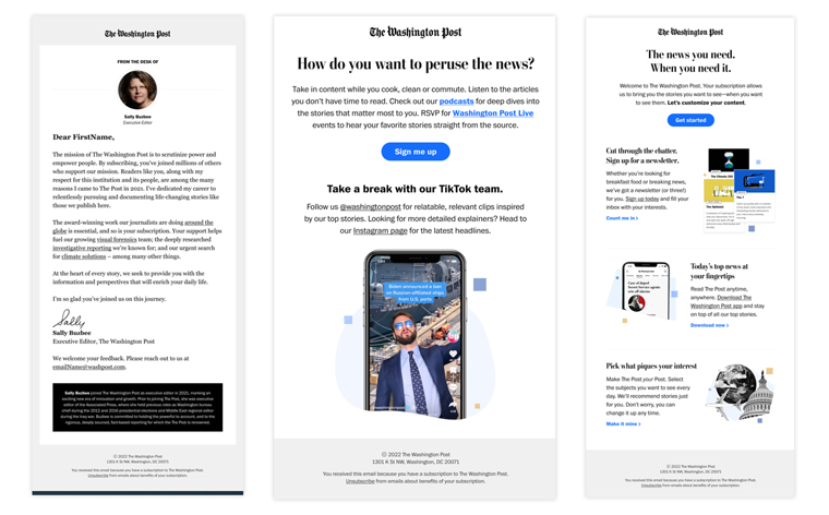 E-mail communication offers subscribers a lot of choices for engaging in the content.