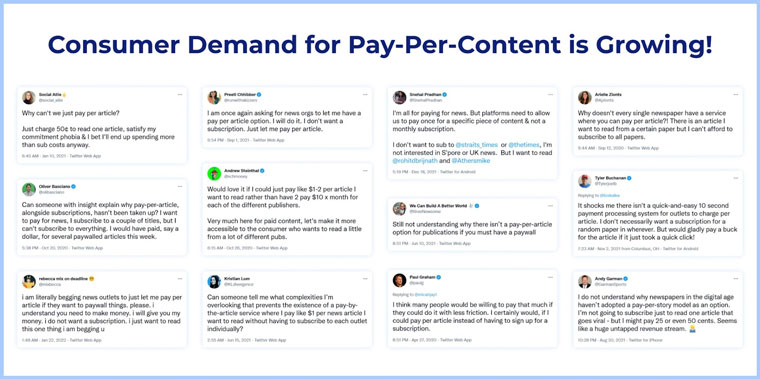 Despite the belief that a pay-per-article model would not pay off, consumers are increasingly demanding access to this kind of payment model.