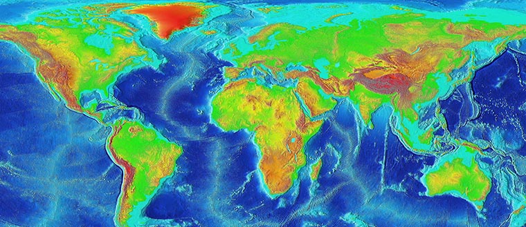A traditional topographic map does not change much, but a topographic map based on information would show drastic changes throughout time.