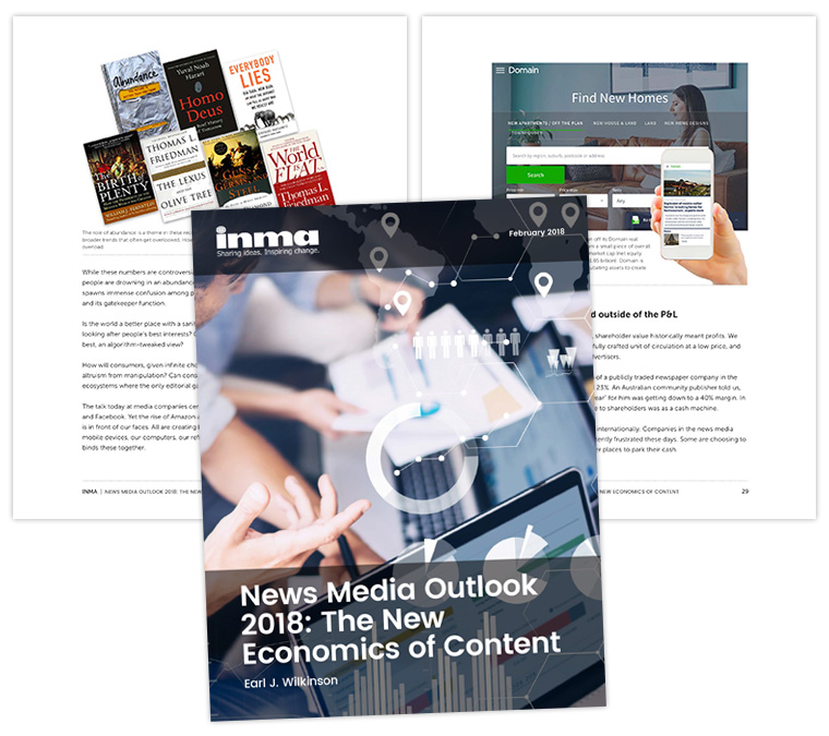 This week, INMA released its “News Media Outlook 2018: The New Economics of Content,” a deep dive into digital subscriptions, strategy, and global trends.