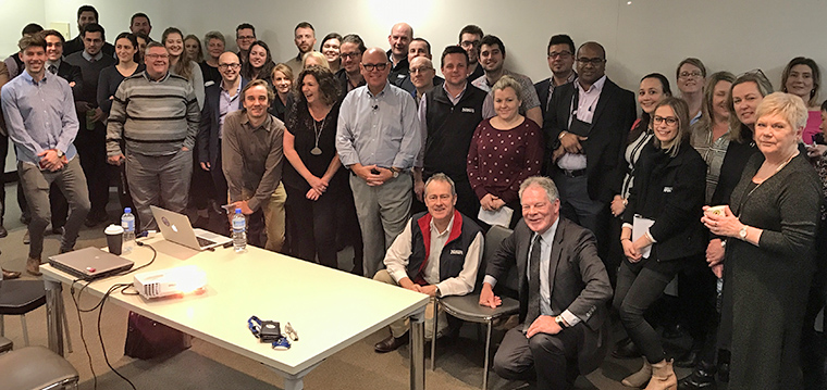 A town hall meeting at McPherson Media in Shepparton, Australia, yielded more than an hour of questions after an INMA presentation on the state of the industry.