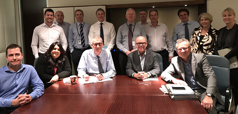 A meeting with the management team at Seven West Media in Perth, Australia.