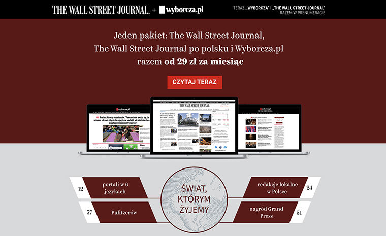 Gazeta Wyborcza has partnered with The Wall Street Journal, offering digital access in a traditionally single-copy sales culture.