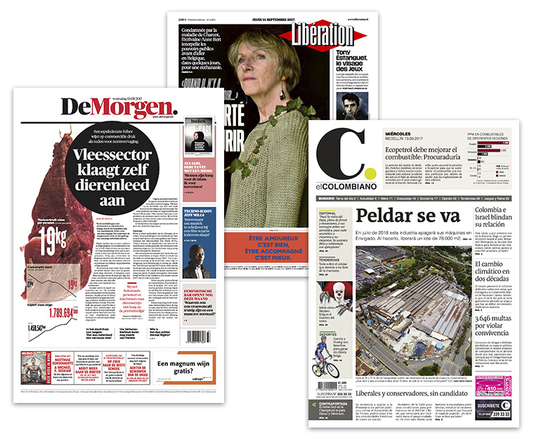 Among the best-designed print newspapers in the world are Belgium’s De Morgen, France’s Liberation, and Colombia’s El Colombiano.