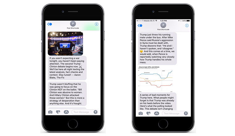 During the U.S. presidential debates, users could opt in to receive real-time commentary and fact checking.