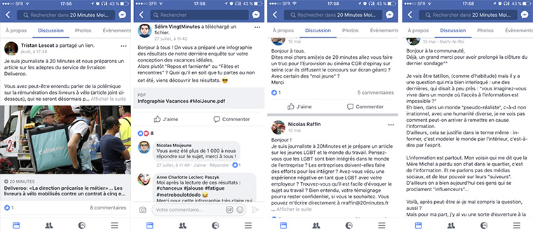 The growing Facebook group is active, engaged, and an increasingly important part of the editorial strategy for 20 Minutes.