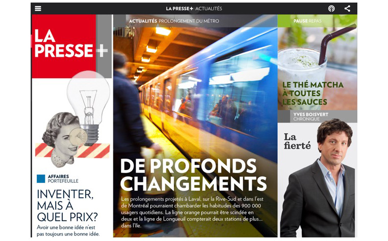 Ad sales have been strong for La Presse's digital weekday edition, with rates comparable to its legacy print product.