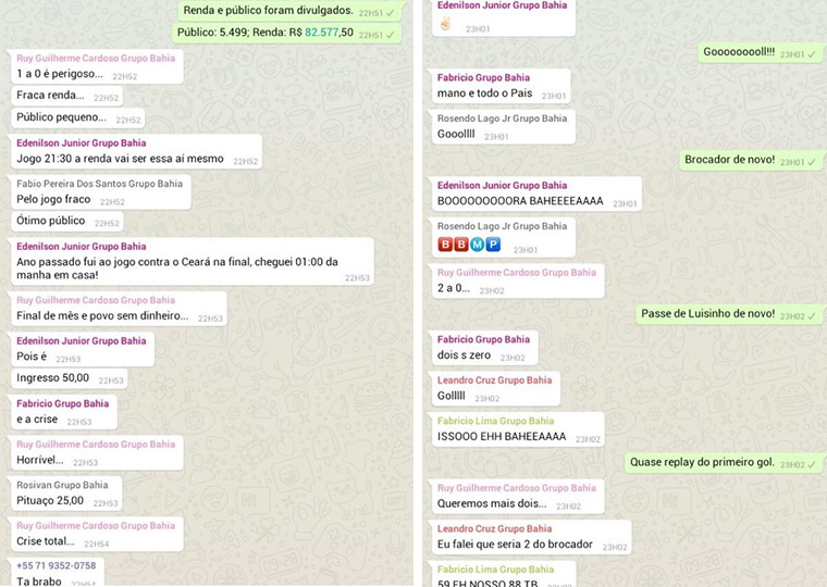 Correio's WhatsApp group launched for a football game was a great success with users.