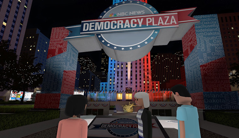 Virtual attendees were positioned only a few feet away from the action and were able to interact with anchors and other participants using in-experience technology.